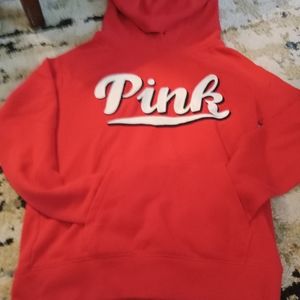 VS PINK Red Hoodie Sweatshirt**Small